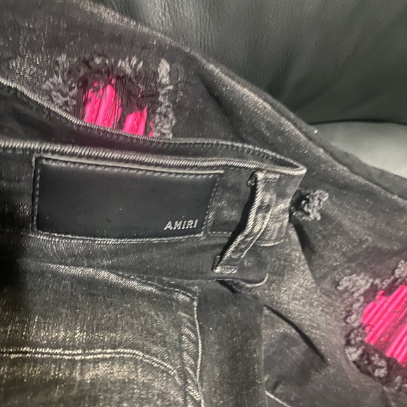 Amiri CRACKED PINK LEATHER MX1 size 36 - Picture 3 of 7